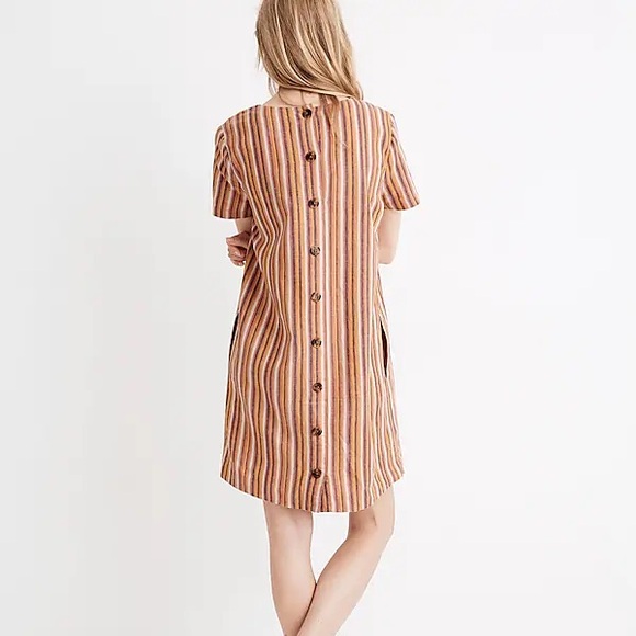 Madewell Dresses & Skirts - Madewell Button Back Easy Dress - Sierra Stripe Sweet Dahlia - Size S